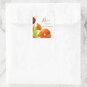 レッドホリホックスフローラブライダルシャワー スクエアシール (バッグ)