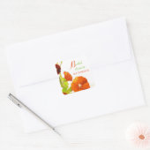 レッドホリホックスフローラブライダルシャワー スクエアシール (封筒)