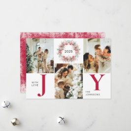 レッドホリモダンーの果実3写真ジョイ・クリスマス シーズンカード