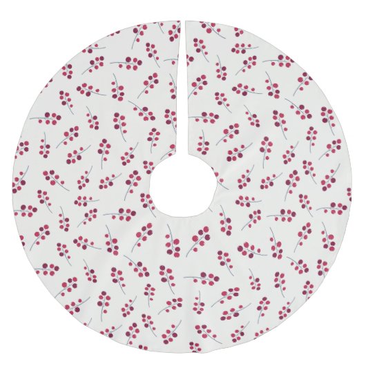 レッドホリーピップベリーフェスティバル ブラッシュドポリエステルツリースカート (正面)