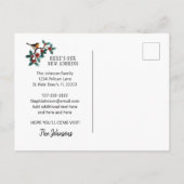 レッドホリーベリーウィンターバードホリデームービング 案内ポストカード (裏面)