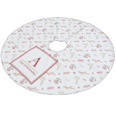 レッドホリーベリークリスマスツリースカート フリース ツリースカート (アングル)