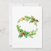 レッドホリーベリークリスマスホリデーオープンハウス 招待状 (裏面)