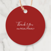 レッドホリーベリークリスマスメッセージカード フェイバータグ (裏面)