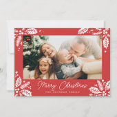 レッドホリーベリーコーナーフレーム写真 シーズンカード (正面)