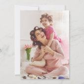 レッドホリーベリーブーケロマンチックなクリスマスフォト シーズンカード (裏面)