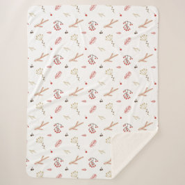 レッドホリーベリーホリデイ シェルパブランケット