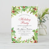 レッドホリーベリーミストレトークリスマスホリデーパーティー 招待状 (スタンド正面)