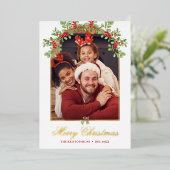 レッドホリーベリー アーチド フォト 箔シーズンカード (立ち正面)