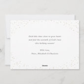 レッドホリー出生シーンクリスチャンクリスマス シーズンカード (裏面)