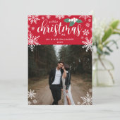 レッドホリー雪片1stクリスマスフォト結婚したー シーズンカード (スタンド正面)
