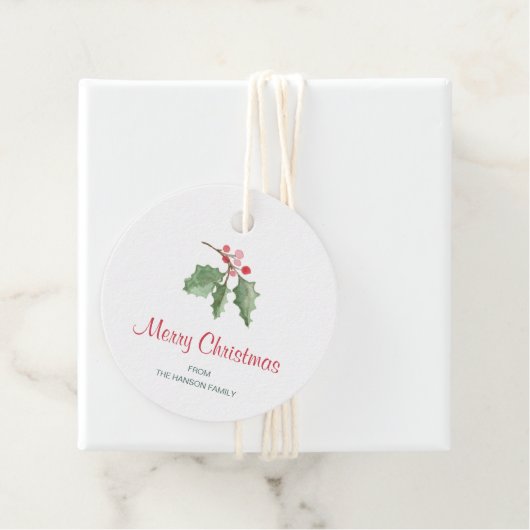 レッドホリ素朴ーの果実メリークリスマス フェイバータグ (インサイチュ)