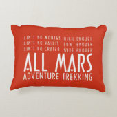 レッドホワおもしろいイトオール火星ズトレッキングアドベンチャーアウトドゥー アクセントクッション (裏面)