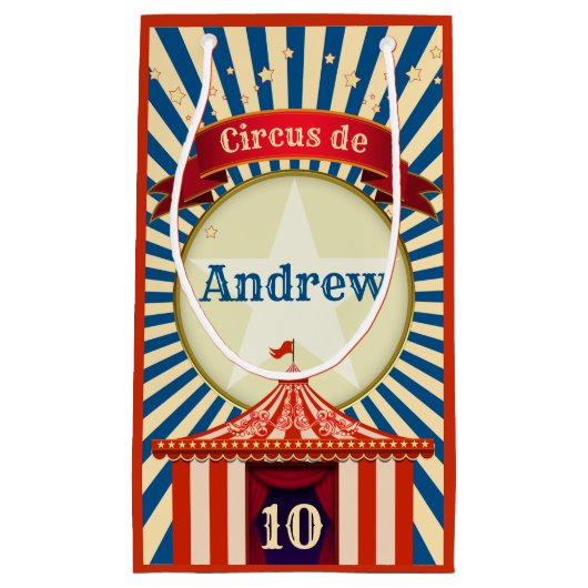 レッドホワイトとブルースターサーカスビッグトップ スモールペーパーバッグ (正面)
