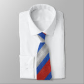 レッドホワイトとブルーストライプグリッタープロフェッショナル ネクタイ (タイ)