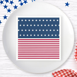 レッドホワイトとブルーストライプスターズ7月パーティー4日 スタンダードカクテルナプキン