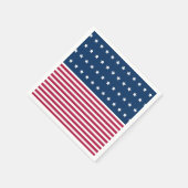 レッドホワイトとブルーストライプスターズ7月パーティー4日 スタンダードカクテルナプキン (角)