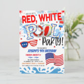 レッドホワイトとブループールのパーティー招待状 招待状 (スタンド正面)
