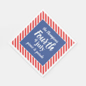 レッドホワイトとブルー7月4日カスタム スタンダードランチョンナプキン (角)