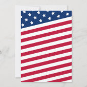 レッドホワイトとブルー7月4日パーティの招待状 招待状 (裏面)