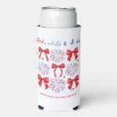 レッドホワイトと私が7月4日バチェロレッテ スリム缶クーラー (Seltzer正面)