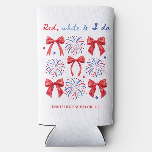 レッドホワイトと私が7月4日バチェロレッテ スリム缶クーラー (裏面)