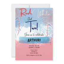 レッドホワイトと2つの誕生日招待状