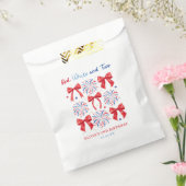 レッドホワイトと2つの7月の女の子2nd誕生日おやつ フェイバーバッグ (封をした状態)