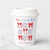 レッドホワイトアンドアイ・ドゥ 7月4日 ブライズゲットパーティー 紙コップ (裏面)