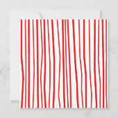 レッドホワイトアンドグリーンクリスマスパーティの招待状 招待状 (裏面)