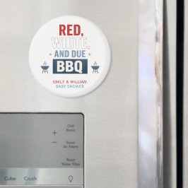 レッドホワイトアンドデュBBQベビーシャワー  マグネット