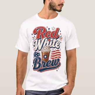 レッドホワイトアンドブリュー おもしろ愛国コーヒーTシャツ Tシャツ