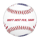 レッドホワイトアンドブルーイーグル愛国的カスタム 野球ボール (裏面)