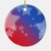 レッドホワイトアンドブルースターズオーナメント セラミックオーナメント (裏面)
