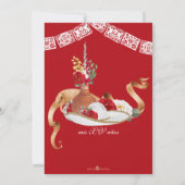 レッドホワイトエレガントバラシャルロマリアチキンセアニェラ 招待状 (裏面)