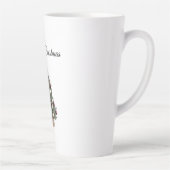 レッドホワイトオーナメントクリスマスツリー カフェラテマグ (右)