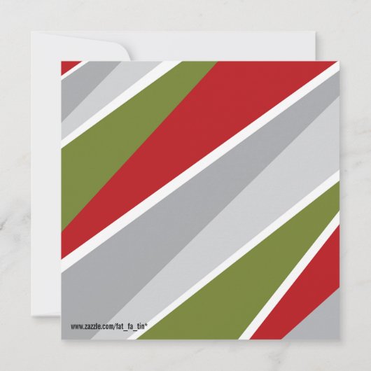 レッドホワイトカクテルマルティニホリデーパーティー招待状 招待状 (裏面)