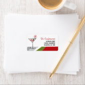 レッドホワイトカクテルマルティニホリデー住所 シール (インサイチュ)