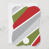 レッドホワイトカクテルマルティニモダンホリデーパーティー 招待状 (裏面)