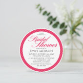 レッドホワイトカスタムブライダルシャワーラウンド招待状 招待状 (スタンド正面)