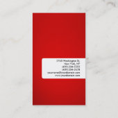 レッドホワイトカラフルクリエイティブ魅力的名刺 名刺 (裏面)