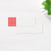 レッドホワイトカントリーストライププレイド空白の名刺 (デスク)