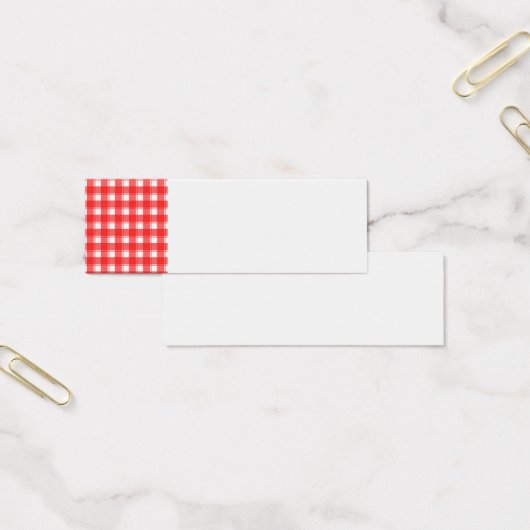 レッドホワイトカントリーストライププレイド空白の名刺 (オフィス)