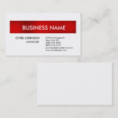 レッドホワイトクリエイティブトレンディーモダン名刺 名刺 (正面/裏面)