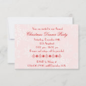 レッドホワイトクリスマスお祝いRSVPカード 招待状 (裏面)