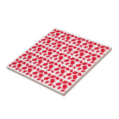 レッドホワイトクリスマス紅葉ホリデーパーティークール タイル (側面)