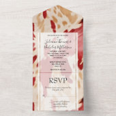 レッドホワイトクリームウエスタンコウィド オールインワン招待状 (内側)