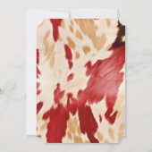 レッドホワイトクリーム ウェスタンカウハイド 招待状 (裏面)