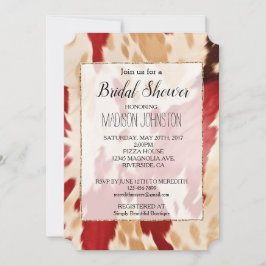 レッドホワイトクリーム ウエスタンカウハイド 招待状