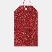 レッドホワイトグリッタートナカイ ギフトタグ (裏面)